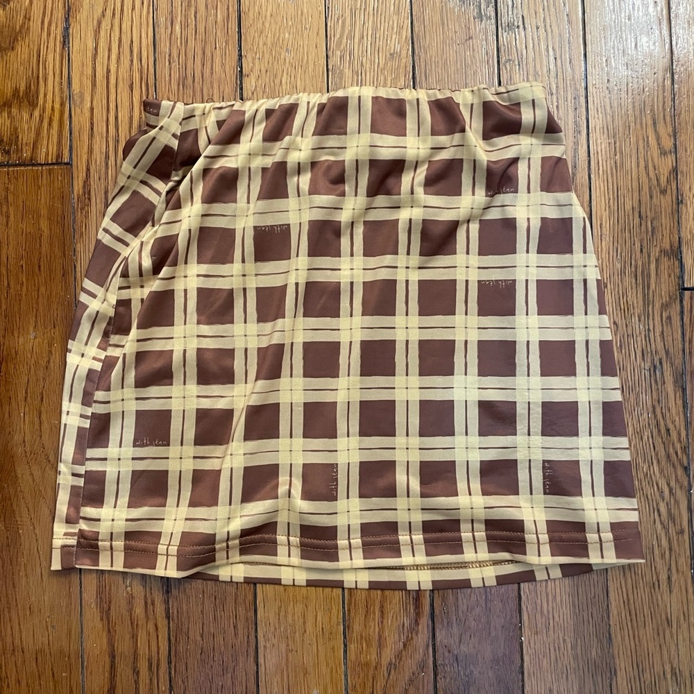 With Jean Mini Skirt